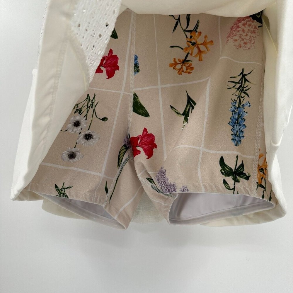 Tuckernuck TNUCK Sport White/Fresh Buds Perforated Skort/Skirt sz S Tennis Prep - Picture 4 of 6